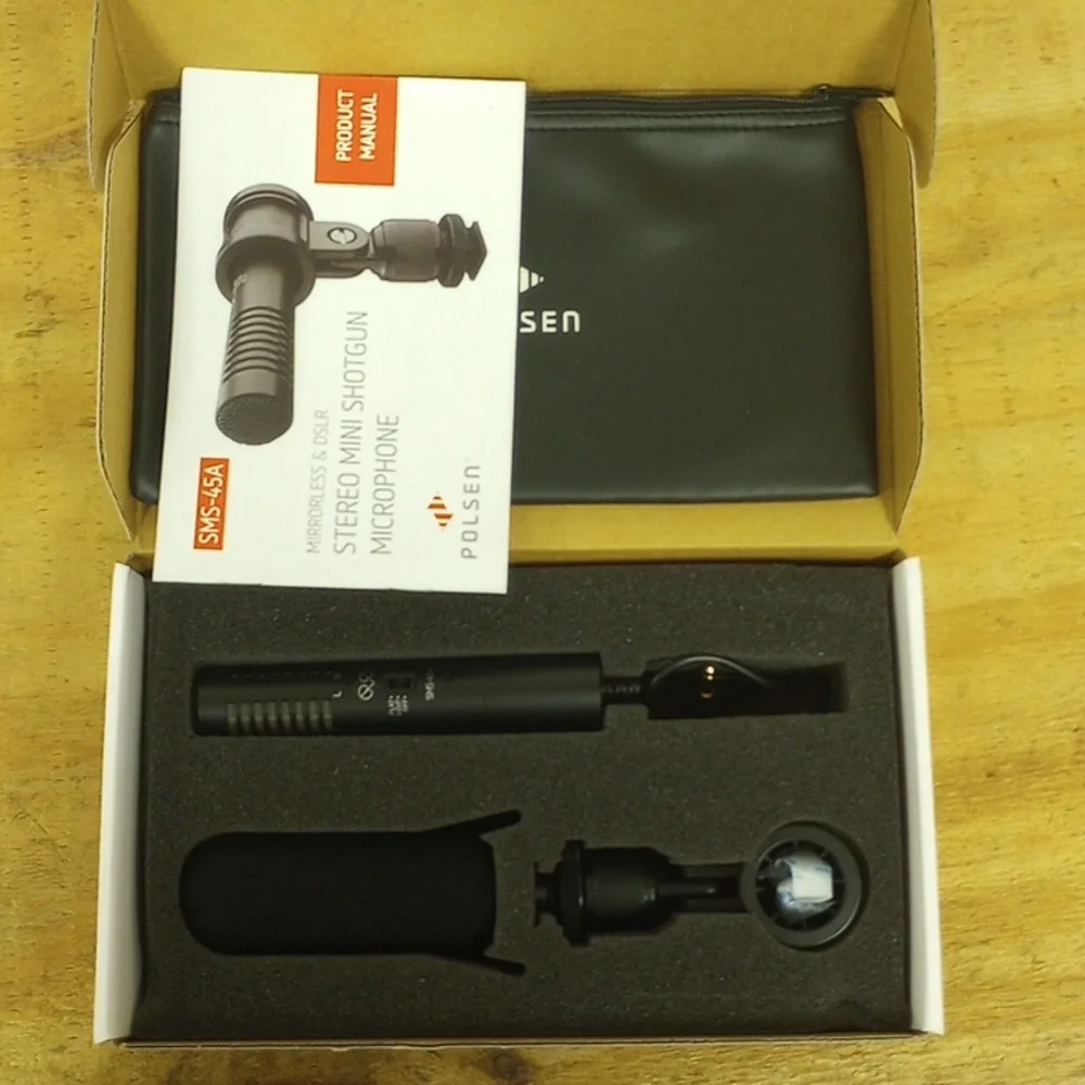 Polsen Mirrorless and DSLR Camera Stereo Mini Shotgun Microphone Photography